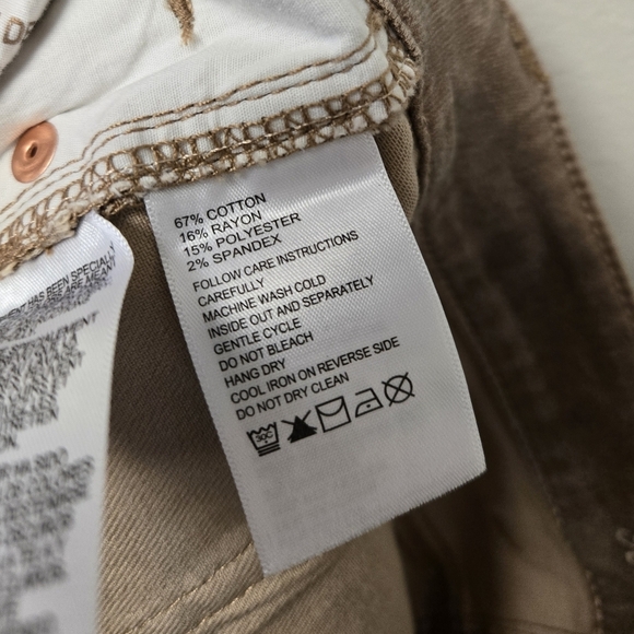 Tommy Bahama Metallic Denim High Rise Ankle Copper Metallic 2 - Picture 7 of 12